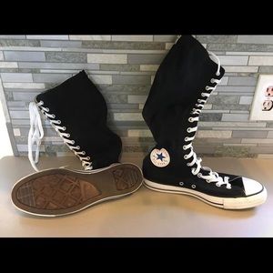 Knee High Black Converse